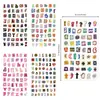 Adesivos para Diário Colagem de Letras Digitais Transparentes Material Retro Pontuação Criativa Adesivos Decorativos de Pet à Prova d'Água