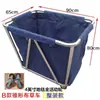 Carrinho de Serviço de Roupa Suja de Hotel de Aço Inoxidável Empurrado à Mão para Quarto de Hotel Cone de Limpeza em Forma de Carrinho de Coleta de Lavanderia para Reciclagem