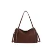 Bolsa de ombro vintage de alta qualidade com textura para mulheres 2026 nova bolsa versátil de camurça e pelúcia de ombro único bolsa transversal de grande capacidade