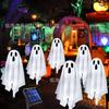 Nova Lâmpada de Chão Solar Halloween Fantasma Branco Festival do Fantasma Horror Atmosfera de Pátio Lâmpada Decorativa Lâmpada de Gramado