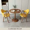 Mesa y sillas pequeñas redondas modernas y casuales para recepción y negociación en apartamentos pequeños, mesa de comedor, mesa redonda pequeña para balcón, para tiendas de té de leche y cafeterías