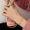 Pulsera Dulce de Lazo Moda para Mujer Plata S925 Coreana Elegante Pulsera Elegante Ins Diseño Nicho Pulsera con Sentido del Diseño
