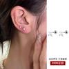 Brincos de Estrela de Prata de Lei S999 Mini Pequenos Quatro Estrelas Parafuso Prego Osso da Orelha Neutro Senso Avançado Atacado Mulheres