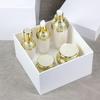 Cubo elevador de acrílico blanco base hueca para bodas mesa de buffet puesto de postres expositor de pasteles