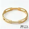Pulsera de Acero de Titanio Chapada en Oro con Cruz para Mujer Multicolor de Alta Gama Cadena de Eslabones Doble Fila Completamente Diamantada Pulsera de Joyería de Mano al por Mayor de Fábrica