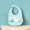 Babador de Silicone para Bebê Comer Impermeável Super Macio Babador Grande para Saliva Infantil Sem Lavagem Fácil de Limpar