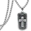 Pingente de Placa de Identificação Cruzada para Indústria Pesada Knn-1291 para Homens, Pingente de Cobre Vintage com Incrustação de Diamante, Acessório de Colar Tendência com Personalidade