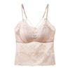 Encaje de Verano 2025 Sexy Estilo Puro Lencería de Tirantes Ropa Exterior con Almohadilla en el Pecho Hermoso Top Básico de Espalda