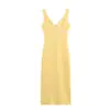 Exportación Transfronteriza Ropa de Mujer Primavera 2026 Estilo Europeo y Americano Vestido de Tirantes Espalda Descubierta con Ribete de Color Contrastante para Mujer F611504