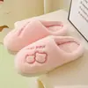Pantuflas de Algodón a Prueba de Frío para Mujer, Otoño e Invierno para Interiores en Casa, Antideslizantes, Pantuflas Peludas de Suela Gruesa para Pareja, para Uso en Casa en Invierno