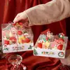 Decoración para Cupcakes Cuadrícula de Cuatro-Seis Cuadrados Navidad Feliz Navidad Círculo de Hierba Hoja Muñeco de Nieve Pegatina Autoadhesiva