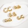 Pendientes Transfronterizos Europeos y Americanos Nueva Moda Textura CCB Línea Dorada Juego de Cinco Piezas Pendientes Colgantes Elegantes Pendientes
