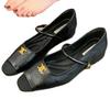 Zapatos de boca poco profunda con altura interior de 3 cm para mujer, nuevos para primavera y otoño, estilo retro francés, tacón grueso para la noche, Mocasines Mary Jane de cuero pequeños
