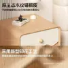 Mesita de noche con forma de ola de madera maciza nórdica, muebles de dormitorio modernos de madera maciza, nuevo armario de almacenamiento para dormitorio de estilo minimalista con cuero