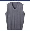 Servicio de Dropshipping: Nuevo Chal de Lana Mezclada con Cuello en V para Primavera y Otoño, Chal Pulóver Casual de Color Sólido para Hombre