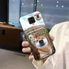 Adequado para Capa de Celular Xiaomi Porta Cartão Gato de Estimação Fofo Casca Macia À Prova de Poeira Troco Digital Moderna Criativa Borda Completa Juventude