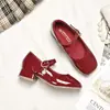 2026 Zapatos de Tacón Alto para Niñas Primavera y Otoño Nuevos Zapatos de Cuero para Niños para Vestidos Zapatos Mary Jane de Moda para Niñas Pequeñas Zapatos Individuales al por Mayor