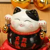 Alcancía Gato de la Suerte Pequeños Adornos Tienda Bar Regalo de Apertura Cerámica Creativo Sala de Estar Estilo Japonés Hogar Alcancía