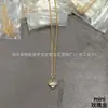 Collar de Trébol de Cuatro Hojas Versión Alta V Oro para Mujer Chapado en Oro de 18K es una Pulsera Cadena Clavicular Ágata Calcedonia Rojo Rosa Ojo de Tigre