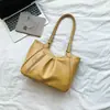 Bolsa tote de grande capacidade para o dia a dia de mulheres, nova tendência outono 2026, bolsa de ombro plissada de nicho vintage, bolsa saco