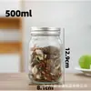 Frasco sellado de aluminio con tapa redonda cuadrada 150-1000 botella de miel botella de vidrio crema guiling para ungüentos crema de pera de otoño botella vacía