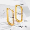 Pendientes Retro Simples Ovalados de Lujo Ligero de Gama Alta para Mujer Pendientes de Acero de Titanio Pendientes Geométricos Ovalados Largos Versátiles Exagerados