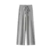 Novas Calças de Lã Outono e Inverno para Meninas, Calças de Tricô de Perna Larga, Calças Grossas de Caxemira para Roupa Externa, Calças de Perna Reta para Crianças Mais Velhas
