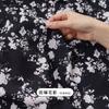 Tecido de chiffon floral verão estilo coreano estampado pastoral drapeado vestido saia moda vestido tecido de roupa