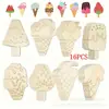 Amazon Más Vendido Transfronterizo Madera DIY Verano Helado Blanco Letrero para Graffiti Piezas de Madera Decoración de Fiesta Props