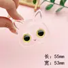 Fondo Plano Transparente Cabeza de Gato Acrílico DIY Accesorios para Joyería Funda para Teléfono Móvil Parche Decorativo para Coche Pasador Material para Accesorios del Cabello