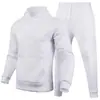Conjunto Casual Europeu e Americano de Duas Peças para Outono/Inverno 2023, Masculino e Feminino, Cor Sólida, Tamanho Europeu, Moletom Solto e Calça de Moletom para Homem