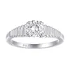 Joyería de Plata Transfronteriza Europea y Americana, Anillos de Plata Pura, Anillos de Joyería de Mano de Plata S925 con Circonita de Alta Gama, Fábrica de Joyería Personalizada