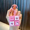 Llavero de Teclado de Sonido de Cuatro Rejillas Juguete para Aliviar el Estrés Pez de Madera Electrónico Colgante para Bolso Regalo Pequeño