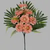 Flores peônias artificiais em formato de leque de 8 cabeças mais vendidas internacionalmente para decoração de casamento, flores de seda para arranjo doméstico e arte floral