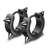 Argolas de Orelha Moda Personalizada Retro Transfronteiriça Europeia e Americana com Espinhos, Aço Inoxidável 304, 14mm, Brincos Multicor Venda por Atacado Quente para Mulheres