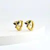 Pendientes Exquisitos Transfronterizos de Amazon, Pendientes y Aretes de Cobre Mariposa Versátiles de Nicho, Femeninos y de Moda Microincrustados con Circonita