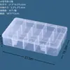 Caja de Plástico Transparente Desmontable a Prueba de Polvo con Tapa, Caja de Almacenamiento de Escritorio para Arte de Uñas, Figura, Equipo de Pesca, Caja de Almacenamiento de Joyas con Tapa