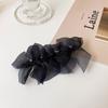 Grampo de Cabelo Floral Elegante, Presilha de Cabelo Fofa com Borda de Chiffon, Presilha Coreana para Franja Lateral, Grampo de Cabelo Pétala