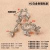 Aretes Largos Inteligentes Asimétricos con Forma de Abanico Espejo Chinoiserie Bañados en Cobre con Oro Real con Incrustaciones de Diamantes y Nácar, Aretes DIY con Soporte para Cuentas de Plata Esterlina