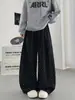 Pantalones deportivos casuales florales para mujer, nuevos para primavera y otoño, de cintura alta, pierna recta, con caída adelgazante y corte curvo hasta el suelo