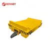 Tambor de bobina de aço caminhão elétrico V-frame de alta resistência trilho de pista de carro plano quatro rodas rota fixa pista de solo para rodagem carro plano