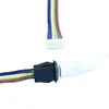 Conector fêmea Tipo-C com cabo, fivela oval, núcleo de fio multicolorido, transmissão de dados USB-C, interface de carregamento rápido reverso