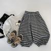 Pantalones de Chándal Rayados para Niños Mabao 2026 Otoño Nuevos Pantalones Casuales Rayados Elásticos Holgados para Niños Pantalones de Bebé