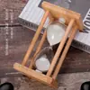 Adornos de escritorio creativos de reloj de arena retro con temporizador de reloj de arena de madera maciza de 5/10/15/30 minutos