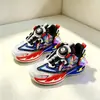 Tamanho 28-32 Kobi Di Malha Dupla Sapatos Esportivos Infantis Tênis de Corrida Sapatos Simples Primavera e Outono Sapatos Infantis Aluno Fivela Rotativa
