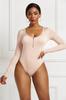 Mono sexy de manga larga con cuello redondo, color liso, para mujer, estilo europeo y americano, Amazon Wish, otoño, talla 6, 10 colores