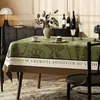 Toalha de Mesa Vintage Estilo Francês com Toque de Luxo Leve e de Alta Qualidade, Impermeável, à Prova de Óleo, Lavável, Retangular para Mesa de Centro, Melhora o Ambiente