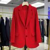 Blazer Negro para Mujer, Otoño 2026 Casual Holgado Diseño Estilo Coreano, Blazer Elegante y con Estilo para Viajar al Trabajo