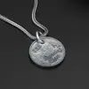 Joyería de Plata de Ley 925 Plata Tailandesa Distintiva Accesorios de Pulsera de Cristal DIY Teñido Negro Retro 2017 Danza del León Redondo Marca Colgante Pequeño