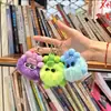 Bolsa Pequena Bola de Carvão Fofa com Pingente de Pelo Sintético de Coelho Rex Boneca de Pelúcia Pingente para Mochila Chaveiro de Carro Presente de Pelúcia